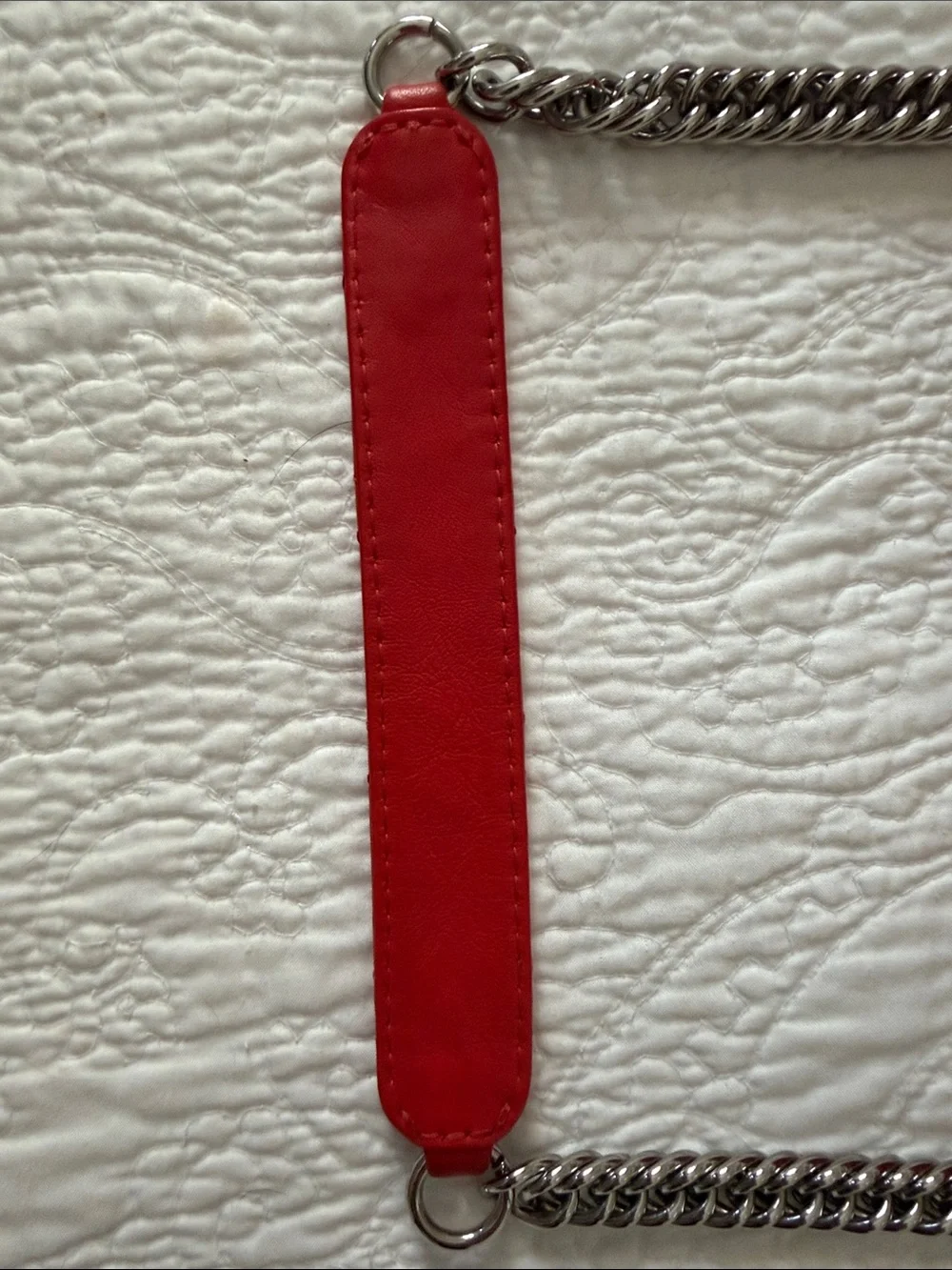 Chanel Quilted Red Chain-Handle Shoulder Bag